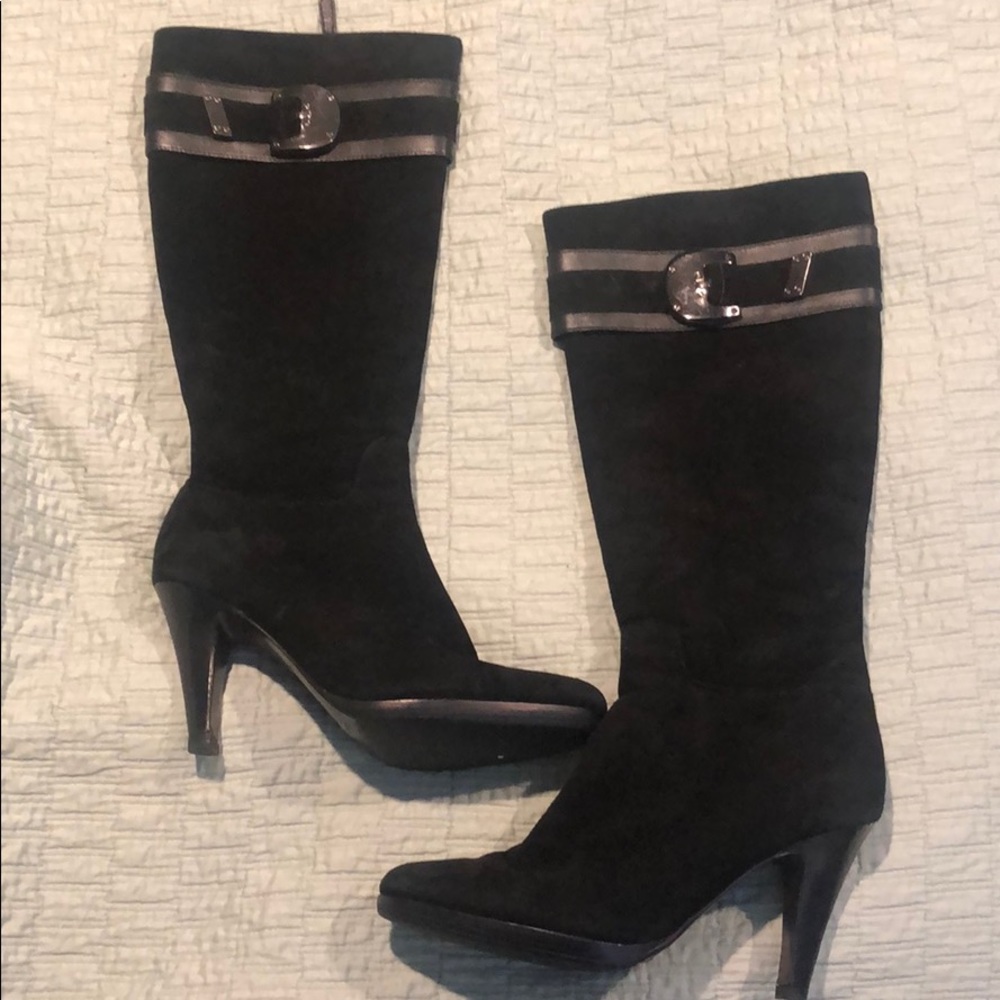 Cole Haan Nike Air Black Suede Boots